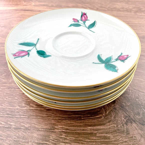 1952 Easterling Bavaria Radiance - Pink Roses Gold Trim - Saucer - Picture 2 of 2